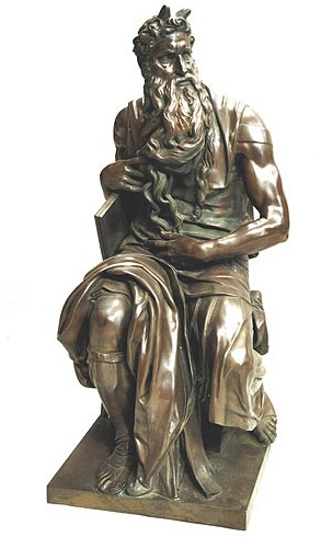 Скульптура «Моисей» Микеланджело. Отлита на фабрике Ф. Барбедьена. Высота скульптуры 82 см. Франция. Последняя четверть XIX века