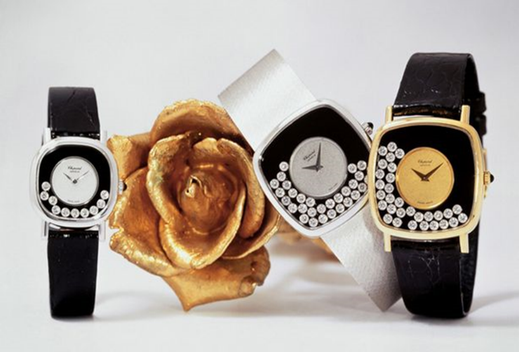 Первые часы из серии Happy Diamonds. Компания Chopard