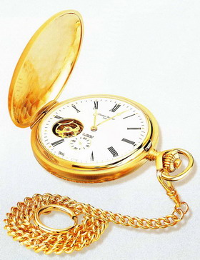 Карманные часы с открытым балансом. Часовая фабрика Gustav Becker