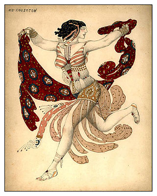 Л. Бакст. Эскиз костюма Клеопатры. 1909 г.