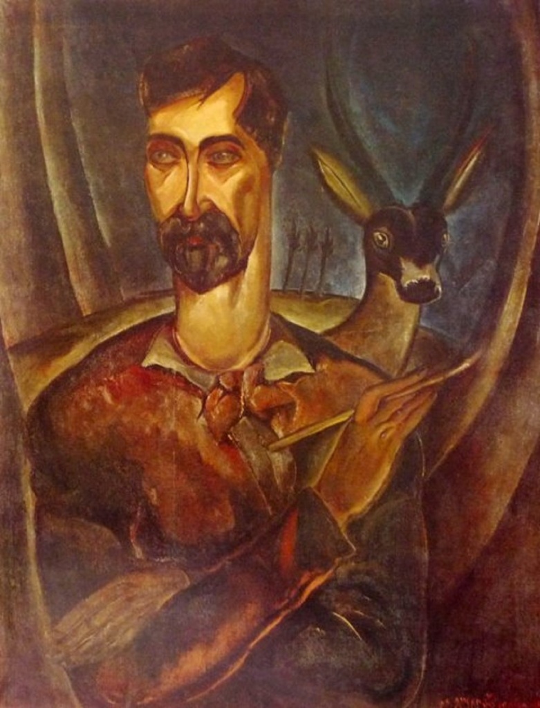 Л. Гудиашвили. Работа «Нико Пиросмани». 1928 г.
