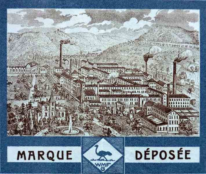Вид главного завода WMF, взятый из плаката 1912 г.