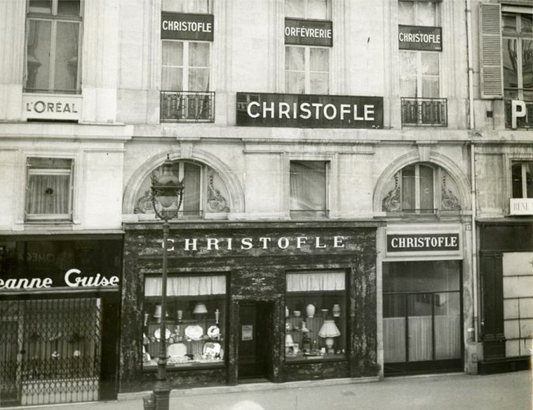 Магазин CHRISTOFLE, Париж Rue Royale. Фотография 1939 г. 