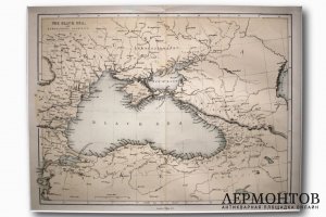 Карта Черного моря, Крыма, части Турции и прилегающих территорий. Англия, 1860-е гг