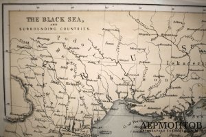 Карта Черного моря, Крыма, части Турции и прилегающих территорий. Англия, 1860-е гг