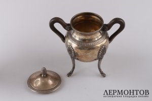 Чайный и кофейный сервиз из серебра 950 пробы. Франция, конец XIX века.