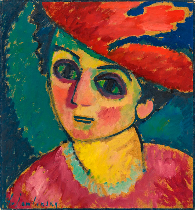 А. Явленский. «Красная шляпа». 1912 г.