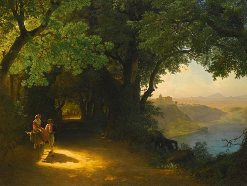 Л.Ф. Лагорио. «Вид на Кастель-Гандольфо и озеро Альбано». 1857 г.