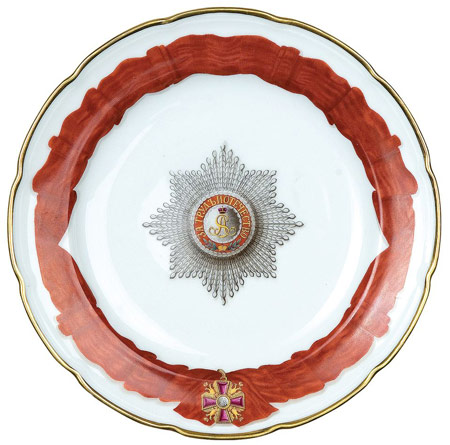 Тарелка из Александровского сервиза. Завод Гарднера. 1778-1780 гг. 
