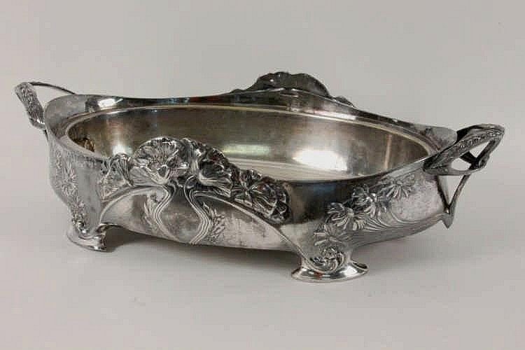 Жардиньерка в стиле ART NOUVEAU. Gallia, серебрение. Начало XX в. Жардиньерка в стиле ART NOUVEAU. Gallia, серебрение. Начало XX в.