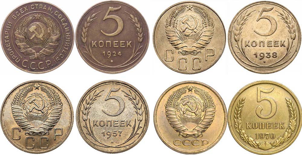 История выпуска и характеристики монеты в 1924–1991 гг. 