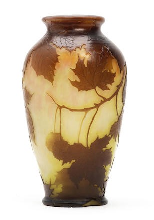 A Legras Cameo glass vase Circ,.1910