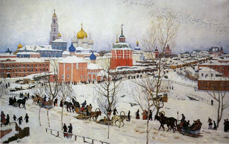 К.Ф. Юон. «Троице-Сергиева лавра зимой». К.Ф. Юон. «Троице-Сергиева лавра зимой».