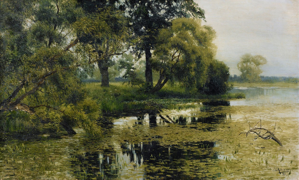 .И. Левитан. Картина «Заросший пруд». 1888 г. 