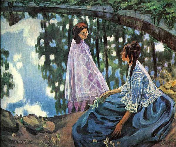 Картина В. Борисова-Мусатова «Водоем». 1902 г.