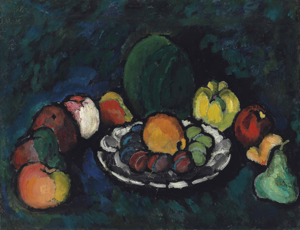 Картина И. Машкова «Натюрморт с фруктами». 1910 г.