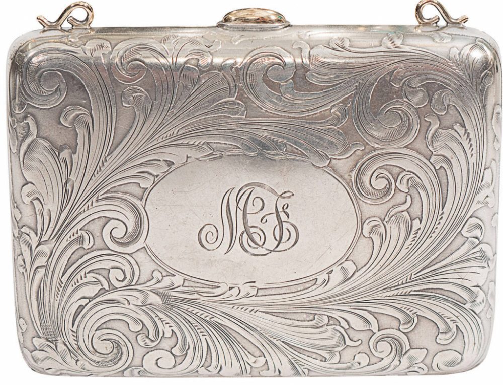 Кошелек из серебра с золотой застежкой, 1900 г. 