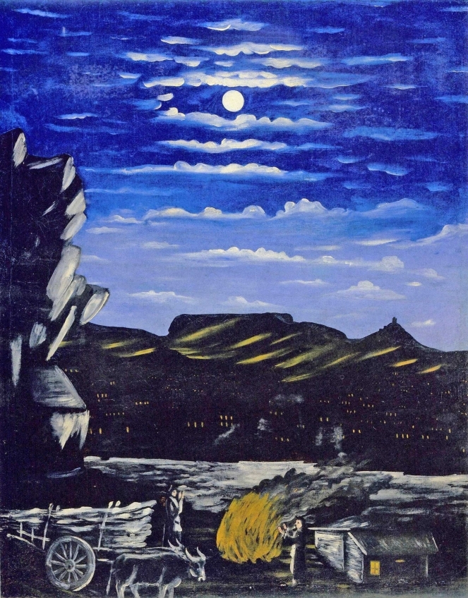 Н. Пиросмани. «Арсенальная гора ночью». 1907-1908 гг.