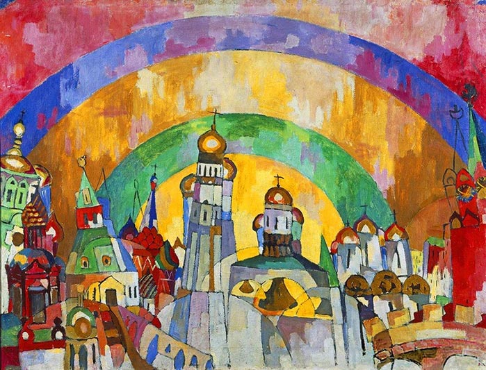 А. Лентулов. «Небозвон (Декоративная Москва)», 1915 г.