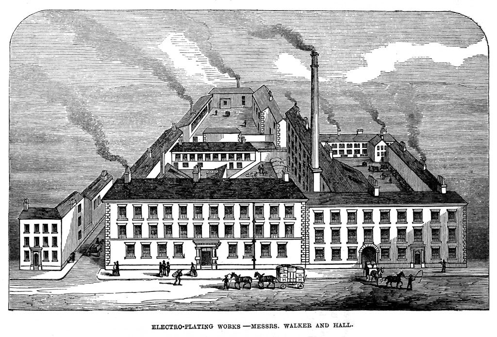 Предприятие Walker & Hall, изображенное на гравюре 1862 г.