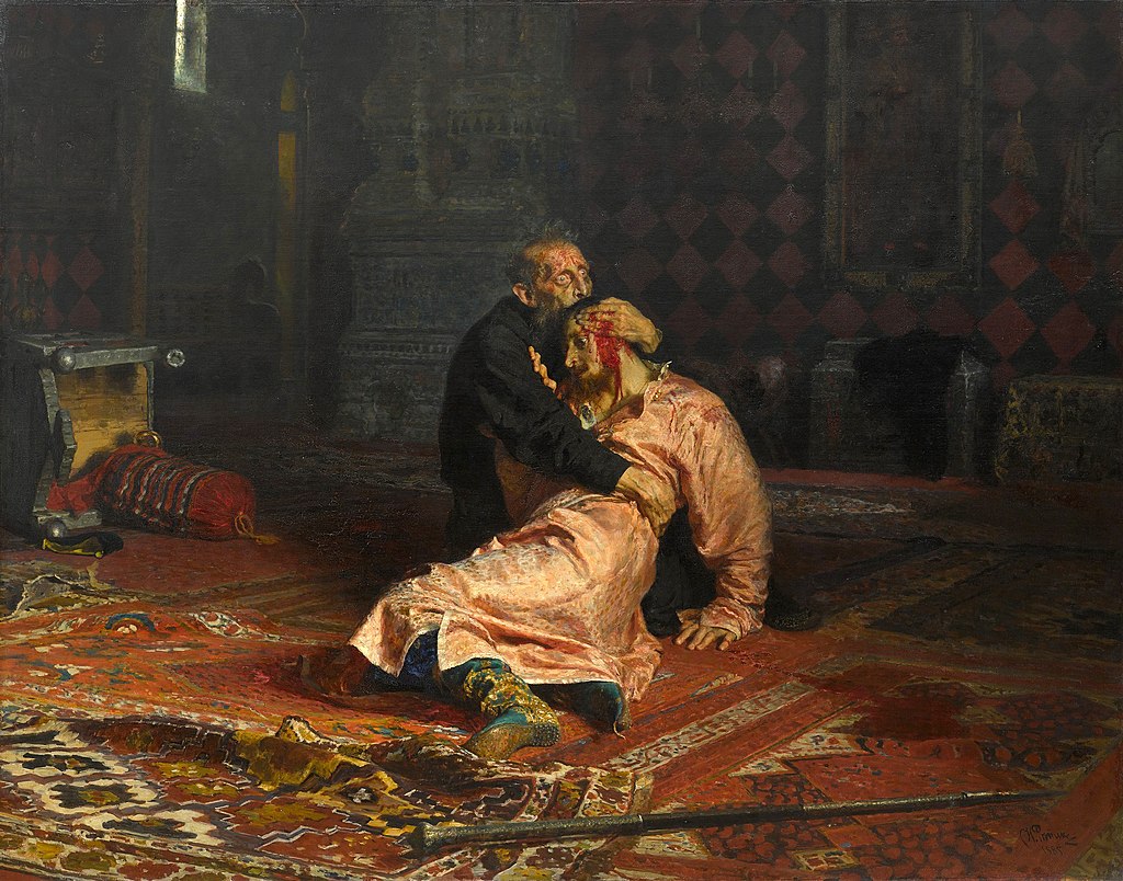 И. Репин. Картина «Иван Грозный и сын его Иван 16 ноября 1581 года». 1885 г.