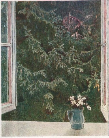 Панно с выжиганием М. Якунчиковой «Окно». 1896 г.
