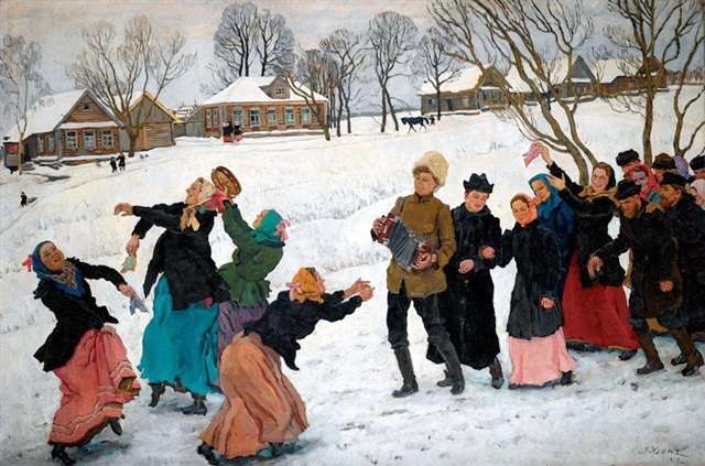 К.Ф. Юон. «Танец свах. Лигачево». 1912 г. К.Ф. Юон. «Танец свах. Лигачево». 1912 г.