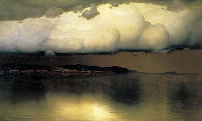 Картина Н. Дубовского «Притихло». 1890 г.