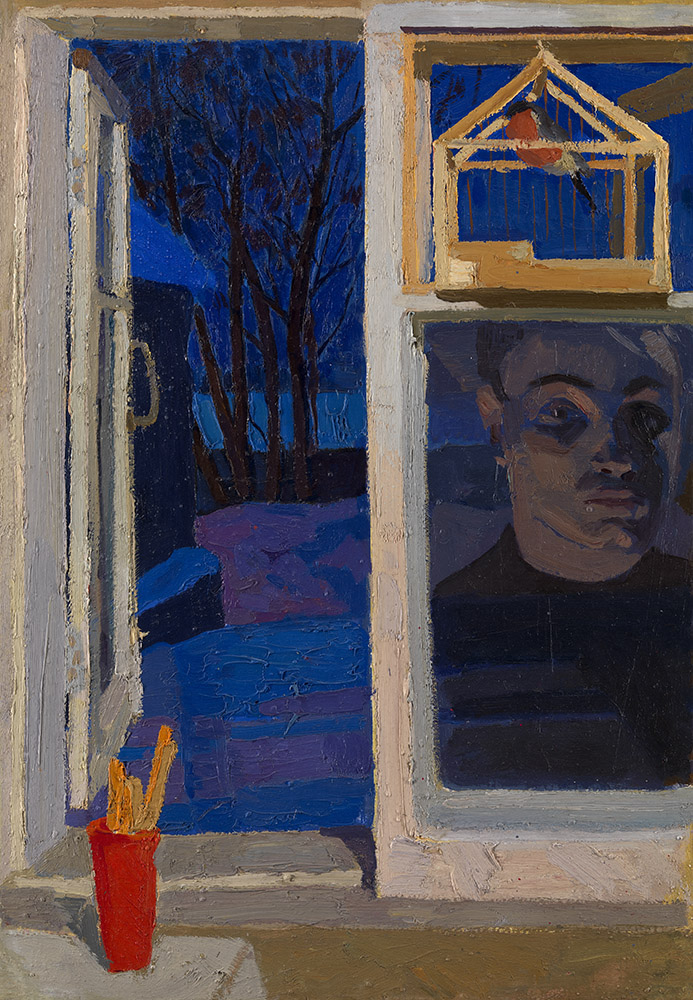 В.Е. Попков. «Отражение в окне». 1963 г. В.Е. Попков. «Отражение в окне». 1963 г.