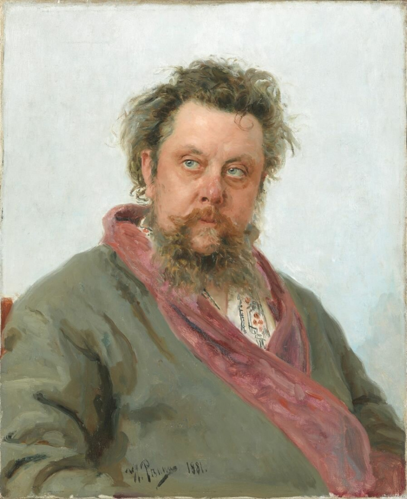 И. Репин. Портрет композитора М.П. Мусоргского. 1881 г.