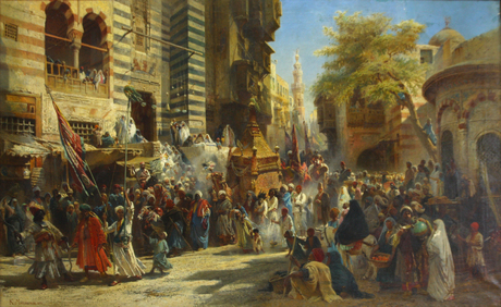 К.Е. Маковский. «Перемещение ковра Мухаммеда из Мекки в Каир». 1875 г.