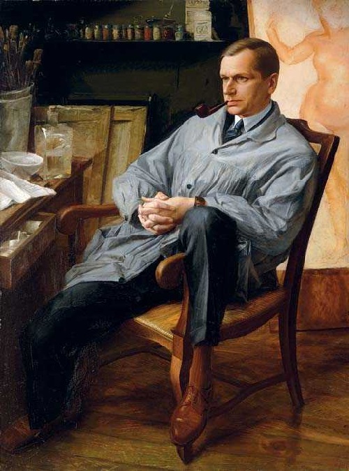 А.Е. Яковлев. «Портрет художника В. Шухаева в его мастерской». 1928 г.