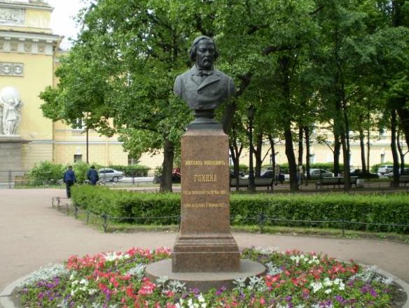 Памятник М.И. Глинке. Отл. А. Моран. Санкт-Петербург, Александровский сад. 1899 г. 