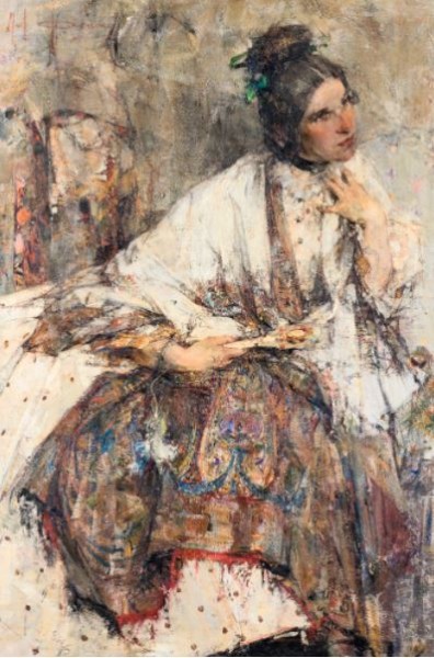 Н.И. Фешин. «Портрет Надежды Сапожниковой». 1908 г.