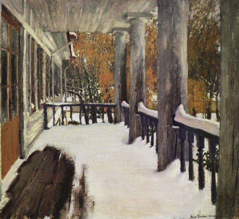 И.Э. Грабарь. «Сентябрьский снег». 1903 г. И.Э. Грабарь. «Сентябрьский снег». 1903 г.