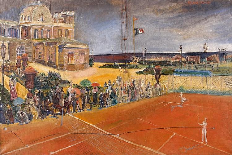 А.А. Арапов. Картина «Теннисный матч на пляже 1927».