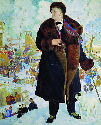 Б.М. Кустодиев. Портрет Федора Шаляпина. 1921 г.