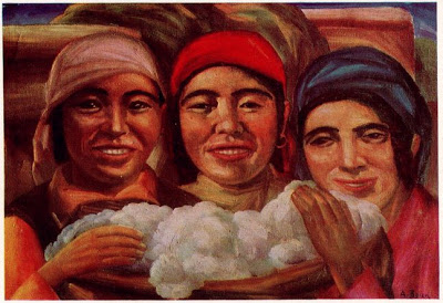 А.Н. Волков. «Девушки с хлопком». 1932 г.