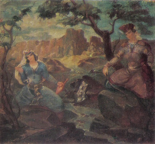 Л. Гудиашвили. «Абесалом и Этери». 1937 г.