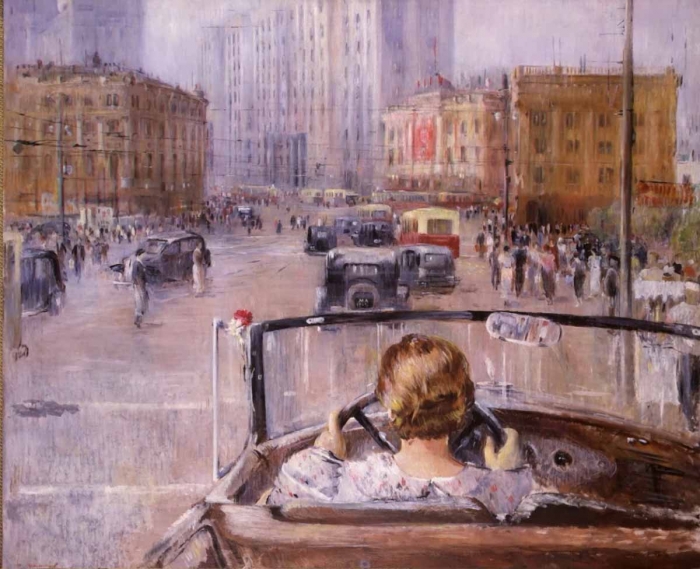 Ю.И. Пименов. Картина «Новая Москва». 1937 г. Ю.И. Пименов. Картина «Новая Москва». 1937 г.