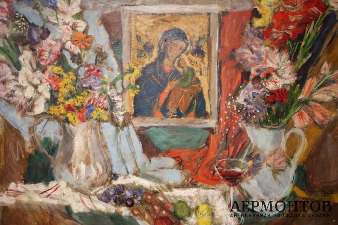 Картина А. Арапова «Натюрморт с иконой». 1920-1930-е гг.