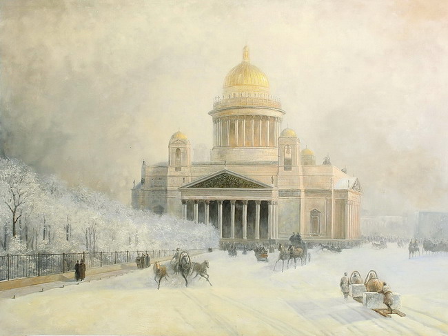 И.К. Айвазовский. «Исаакиевский собор в морозный день». 1891 г.