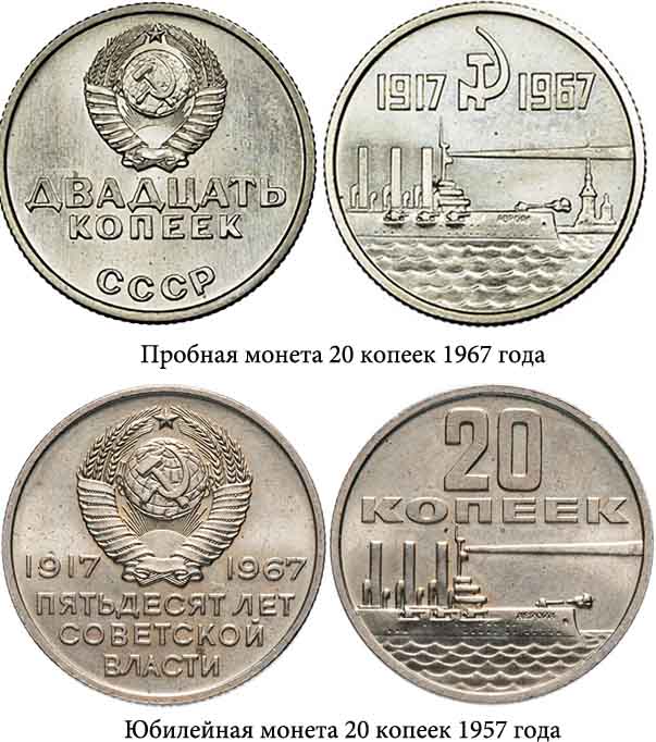 Юбилейные советские монеты 20 копеек