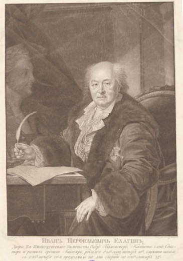 И.-Х. Майр. Портрет И.П. Елагина. Акватинта. После 1793 г.