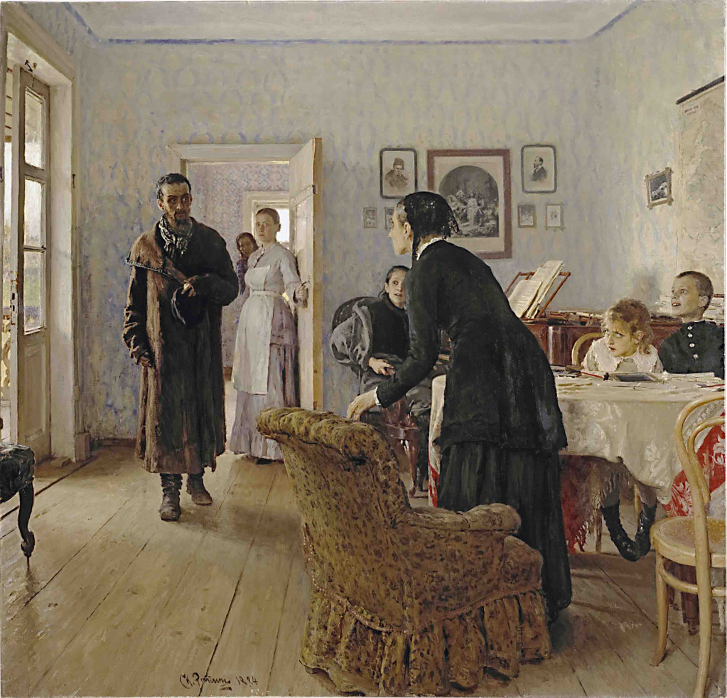 И. Репин. Картина «Не ждали». 1888 г.