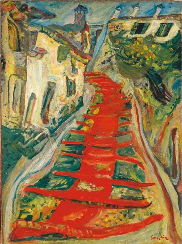 Х. Сутин. «Красная лестница в Кане». 1923 г.