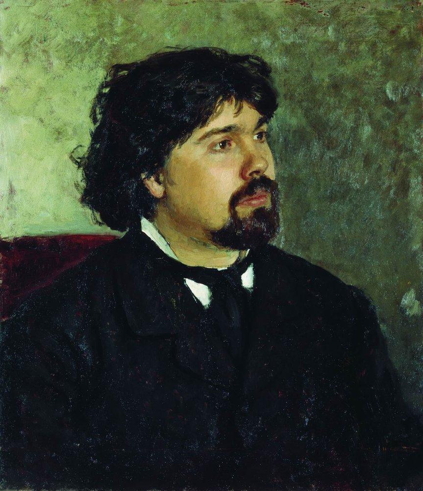 Портрет В.И. Сурикова в исполнении И.Е. Репина. 1877 г.