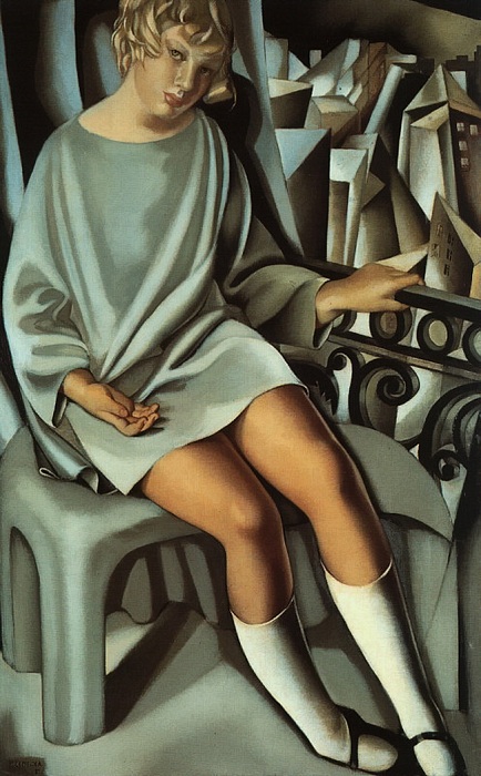 Картина Т. де Лемпицки «Кизетта» в стиле мягкого кубизма.