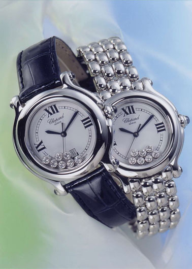 Часы из коллекции Happy Sport с семью бриллиантами. Бренд Chopard