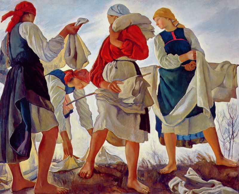 З.Е. Серебрякова. «Беление холста». 1917 г. З.Е. Серебрякова. «Беление холста». 1917 г.